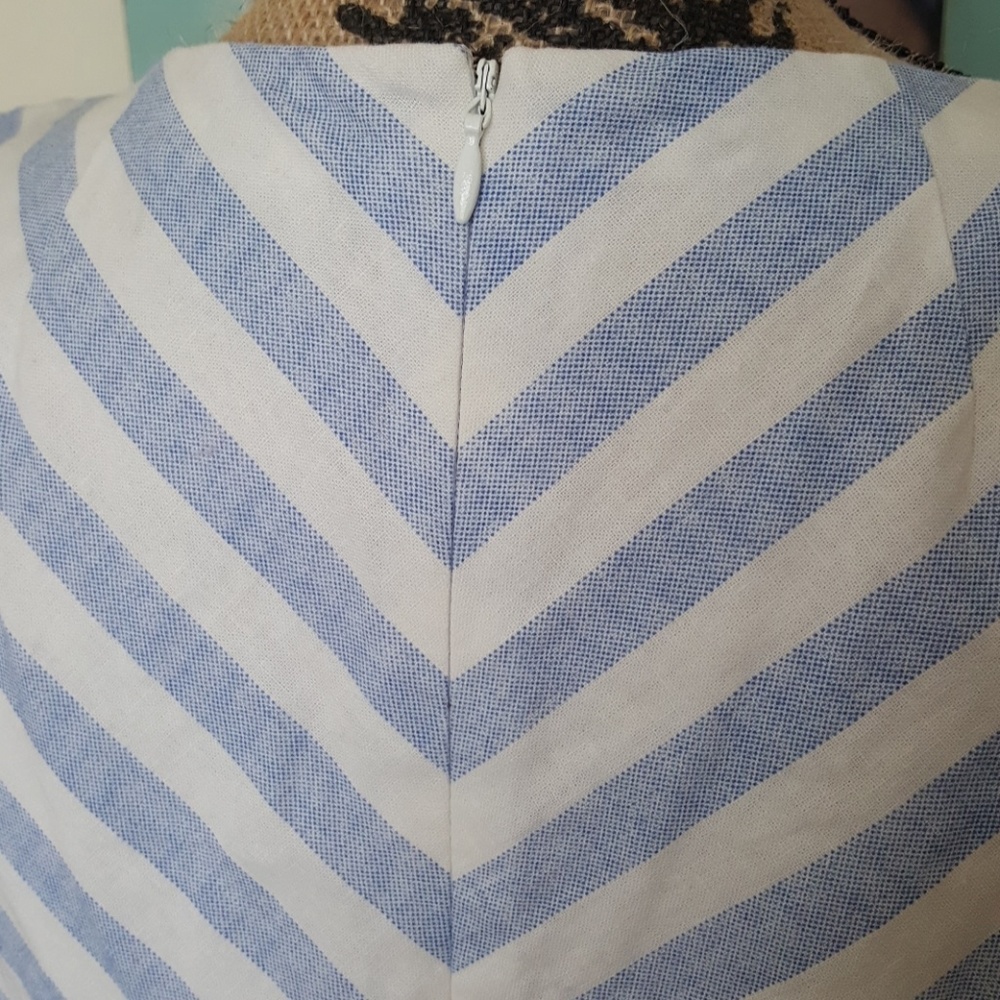 A.N.A nautical blue & white stripe dress - Picture 3 of 8